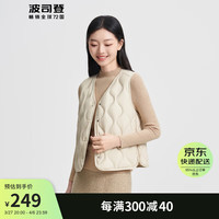 波司登2024春季女士短款居家羽绒马甲简约百搭轻薄羽绒服B40130006 秘釉色|7475 165/88A