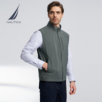 诺帝卡(NAUTICA)男装24春夏防轻溅水舒适休闲立领马甲背心JE4104 石灰绿0BG S