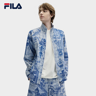 FILA 斐乐男装梭织外套2024夏时尚满印外套上衣男 满印一-ZA 170/92A/M