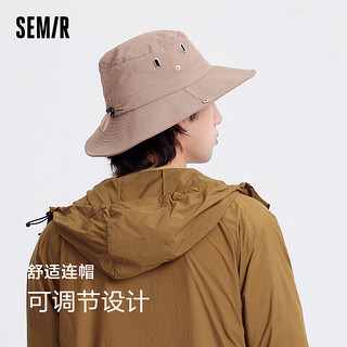 森马（Semir）夹克男夏季可折叠收纳休闲风连帽外套101324108202 咖啡50804 M