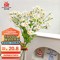 SUGER LOVE 爱已装糖 假花仿真花 绢花花束客厅办公室餐桌装饰插花塑料花 可可菊2支