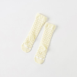 DAVE&BELLA 戴维贝拉 儿童袜子女童中筒袜夏季薄款2024新款宝宝透气防蚊弹力袜