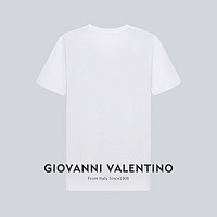 VALENTINO 卓凡尼·华伦天奴含桑蚕丝圆领短袖T恤男装纯色夏装体恤衫 钛白色 S