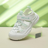 BeLLE 百丽 24年夏季新品女童沙滩鞋爱心网面儿童凉鞋