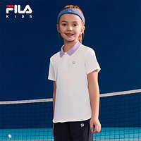 FILA 斐乐 KIDS斐乐童装男女童短袖POLO衫2024夏新款儿童运动透气上衣