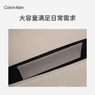 Calvin Klein女包简约金属搭扣链条翻盖式ck荔枝纹斜挎单肩腋下包DH2806