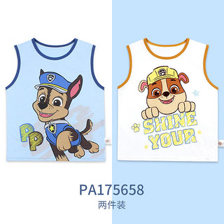 汪汪队立大功（PAW PATROL）儿童背心男童A类卡通打底衫夏季柔棉宝宝无袖T恤 PA175658  130