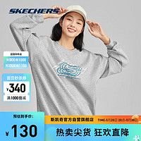 SKECHERS 斯凯奇 美拉德针织加绒圆领卫衣男女同款保暖休闲上装