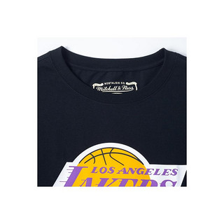 mitchell & ness NBA运动T恤湖人队宽松男式t恤短袖t恤男士T恤纯棉半袖夏季