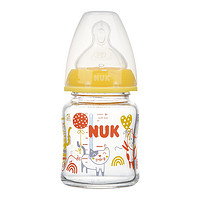 NUK 宽口径感温玻璃奶瓶新生儿奶瓶0-6个月硅胶奶嘴120ML