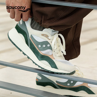 Saucony【吴念真】索康尼SHADOW6000复古运动休闲鞋款夏季运动鞋 白绿5【吴念真】 42.5