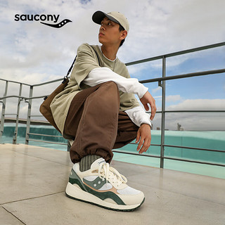 Saucony【吴念真】索康尼SHADOW6000复古运动休闲鞋款夏季运动鞋 白绿5【吴念真】 42.5