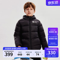 安德玛(Under Armour)儿童羽绒服冬季童装保暖连帽男女大小童短款外套羽绒服 黑色(版型偏小,买大一码) 120cm
