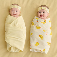 Tongtai 童泰 四季款婴幼儿床品用品0-3个月新生儿抱毯抱巾男女宝宝抱被两件装