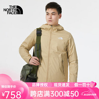 北面（The North Face）春夏冲锋衣男款户外防水透汽单层夹克外套7QOH/4UDN类8AUM 4UDN-LK5卡其色 XL码