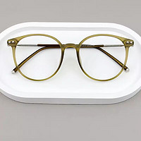 无底视界 橄榄绿眼镜框超轻 + 1.61防蓝光镜片