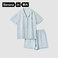Bananain 蕉内 500E女士睡衣纯棉短袖睡裤家居服套装夏季 奶油绿 M