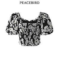 PEACEBIRD 太平鸟 女装2023年夏季新款品质印花上衣A1CDD2E03