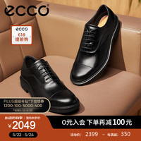 爱步(ECCO)*商务皮鞋男鞋 24年春季新款牛津鞋通勤正装皮鞋 都市伦敦525684 黑色52568401001