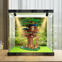 冰鹏LEGO树屋21318亚克力展示盒 积木模型收纳盒透明手办防尘罩
