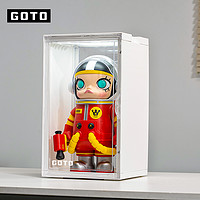 GOTO 盲盒收纳展示架带灯泡泡玛特400%Molly潮玩手办暴力熊展示盒