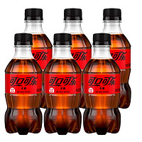 可口可乐 芬达碳酸饮料300mL*6瓶无糖零度汽水整箱小瓶装批发