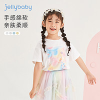 杰里贝比 女童t恤2024新款大童卡通童装儿童夏季休闲短袖衣服6宝宝夏装上衣