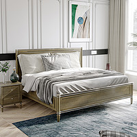 SHYHO 熙和 轻奢现代实木床双人床1.8米床简约卧室大床婚床主卧家具定制