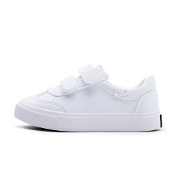 回力 童鞋男童小白鞋2024春秋新款女童鞋子儿童运动鞋白色低帮板鞋