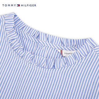 TOMMY HILFIGER24春夏童装女纯棉清新甜美条纹无袖连衣裙TH2422738 蓝黄粉条纹拼色106 S/140cm