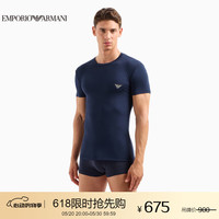 阿玛尼EMPORIO ARMANI24春夏EAU男装鹰标印花家居T恤(2件)
