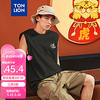 唐狮 TONLION2024男胶印龙年国潮圆领背心TB