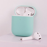 AKAVO 爱否开物 爱否Airpods 1/2代耳机硅胶软壳苹果一二代通用分体式多彩硅胶连体式全包裹保护套 连体 白色