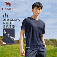 88VIP：CAMEL 骆驼 运动速干T恤男女2023夏季薄款透气宽松跑步弹力吸汗透气上衣