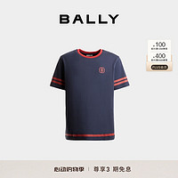 BALLY巴利【520款】24早秋蓝色棉质男士短袖T恤6308419 蓝色 XS