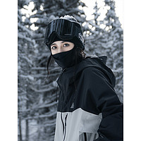NANDN 南恩 滑雪护脸V脸速干透气保暖防风面罩男女款围脖单板滑雪服护具M黑色字母