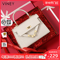 VINEY 包包2024新款包包女包斜挎春夏轻奢手提凯莉包2023真皮小包