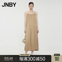 JNBY江南布衣【商场同款】24夏新连衣裙吊带浪漫风琴百褶5O5G14430 253/茶卡其 L