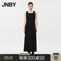 江南布衣 JNBY【商场同款】24夏新品连衣裙方领无袖H型5O5G14320 001/本黑