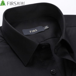 firs杉杉衬衫男长袖纯色商务职业正装男士白衬衫男装衬衣男trt4305