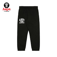 Aape 旗舰店男装秋冬猿颜图案字母加绒束脚美式运动卫裤A639XXL