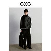 GXG 男装商场同款经典蓝色系列低领毛衫22冬新品