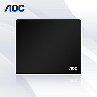 AOC 冠捷 电竞游戏鼠标垫中小号加厚锁边办公键盘电脑书桌垫 黑色耐脏