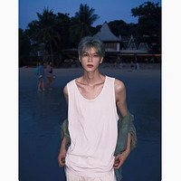 凡衣侬美式复古重磅背心男24夏季潮流运动篮球老头衫无袖坎肩 白色 XL