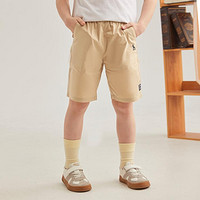 HAZZYS 哈吉斯 学院系列童装儿童休闲简洁男童梭织五分裤
