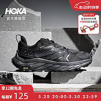 HOKA ONE ONE 女款秋冬ANACAPA LOW GTX低帮户外徒步鞋耐磨减震支撑防水版 黑色/黑色 36