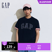 Gap 盖璞 男女装2024夏季新款纯棉字母logo圆领短袖T恤百搭上衣892185