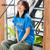 88VIP：niko and ... T恤女2024春季新款时尚字母印花宽松通勤上衣113913