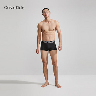 Calvin Klein内衣男士新年红醒目提花轻薄防夹臀低腰四角裤平角内裤NB1702O 001-黑色 L