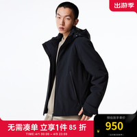 杰克·琼斯(JACK&JONES)春季新款男士衣服棉衣反光印花透气保暖潮流棉服保暖外套男装